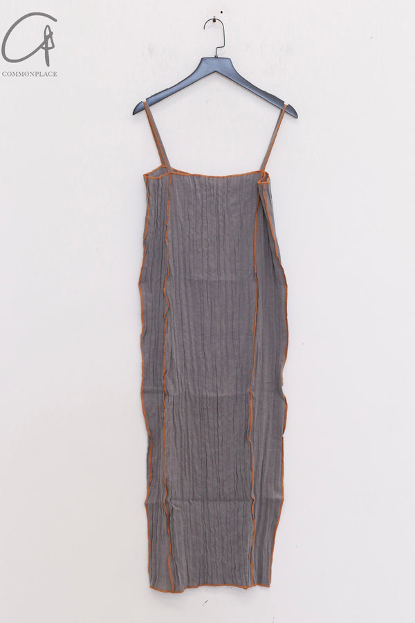 BASERANGE Sling Dress Portugal BAS-DRSKS-LC-SP25-HH BAYON GREY(YELLOW)
